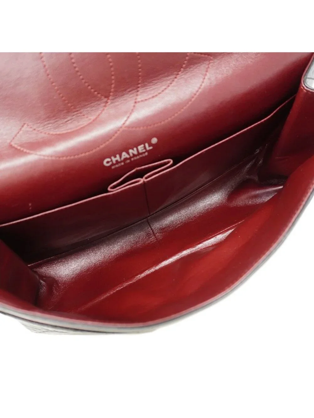 Chanel Shoulder Bag 2.55 Quilted Leather Black Silver